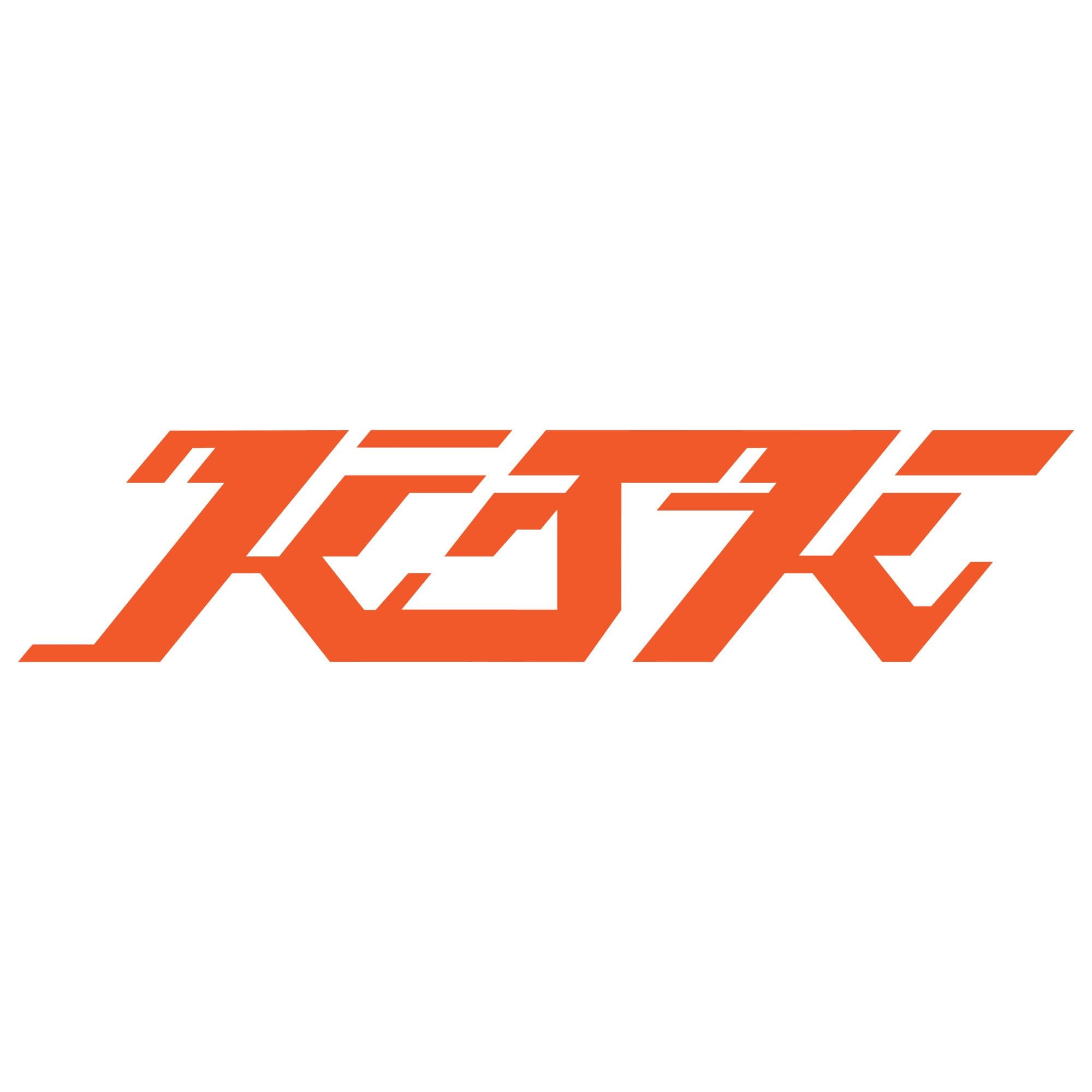 Angular orange KSK lettering on white