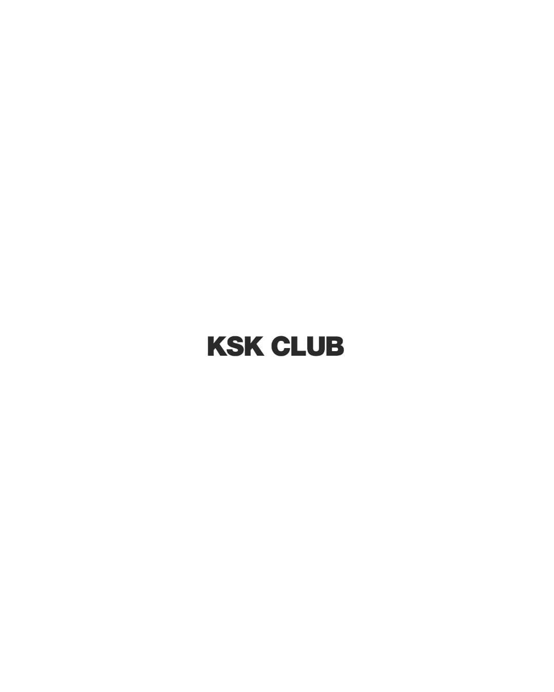 Black KSK CLUB title centred on white